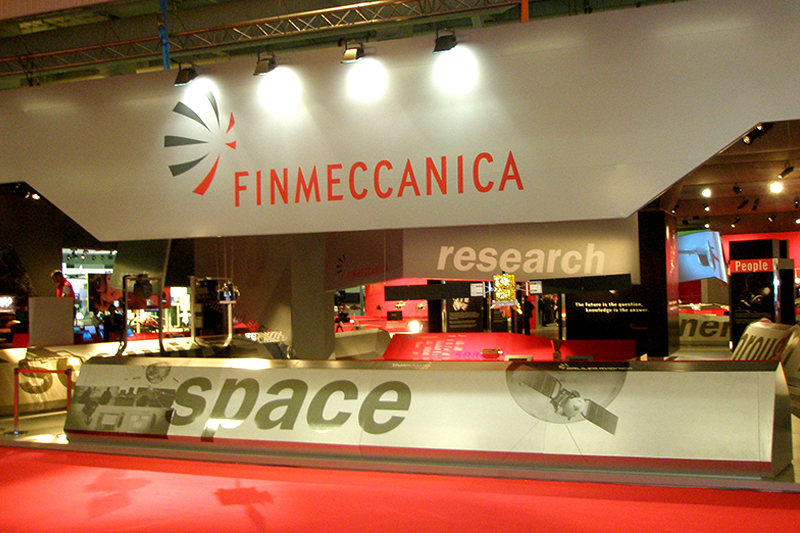 Visione di insieme dello stand Finmeccanica